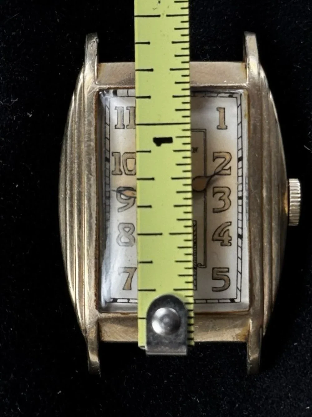 1920s Hamilton 986 17J Art Deco Tank Watch 10K Gold Filled Runs
